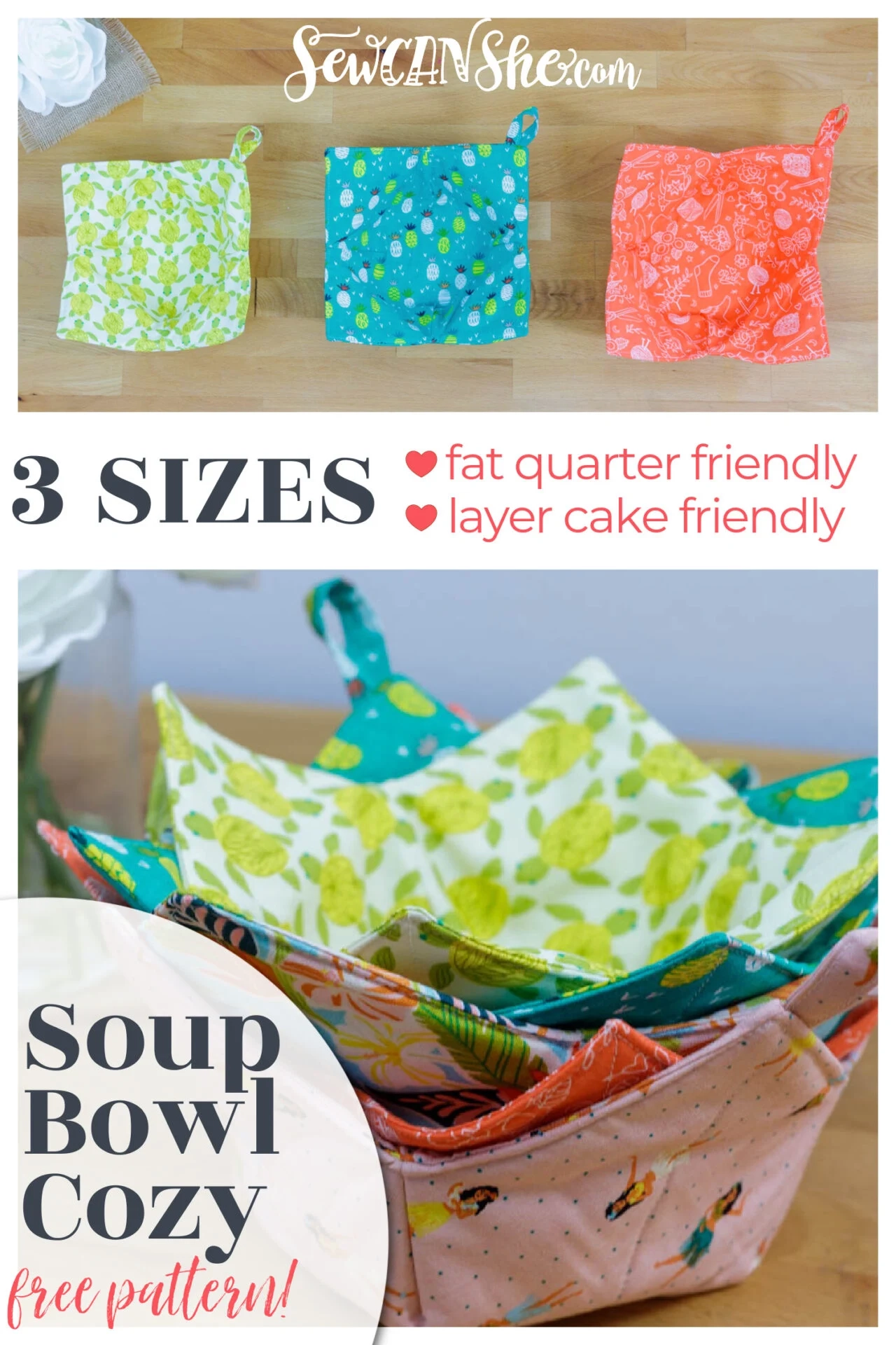 Sewing Pattern Printable Microwave Bowl Cozy Template