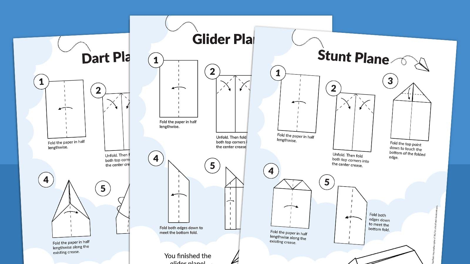 Paper Airplane Templates Printable