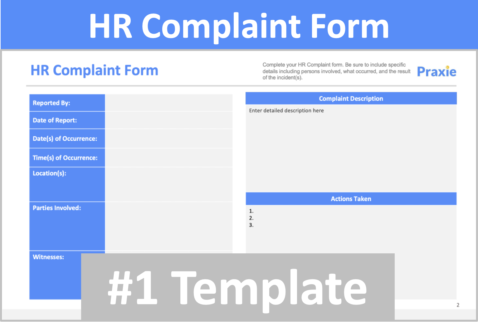 Complaint Form Online Template