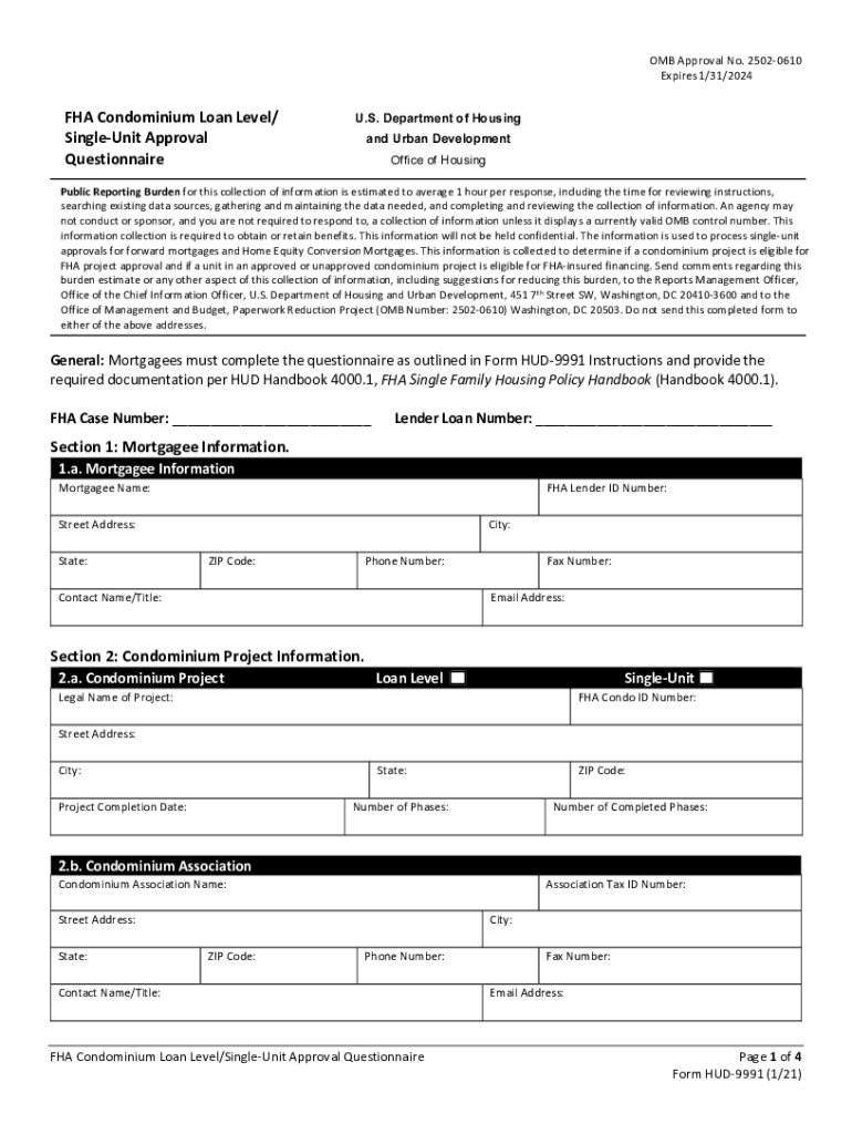 Hud Form 9991 Fill Out amp Sign Online DocHub