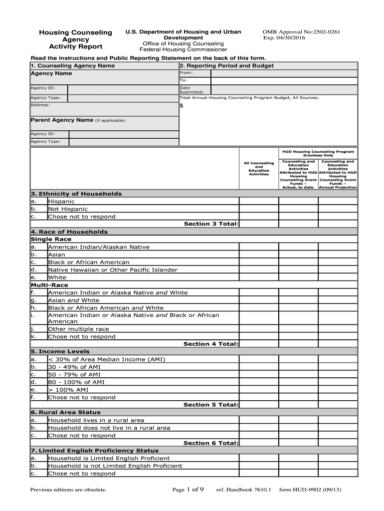 Hud Form 9991 Pdf