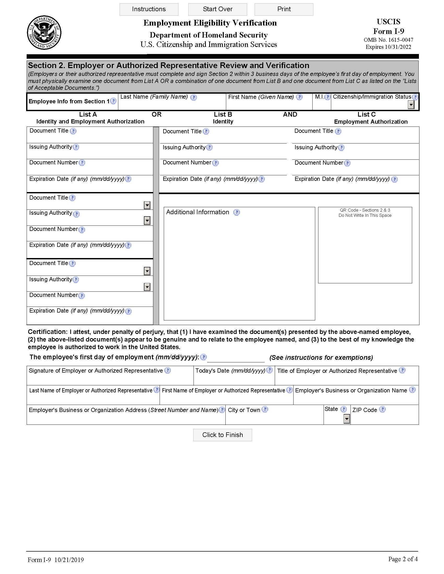 I 9 Form 2024 Printable