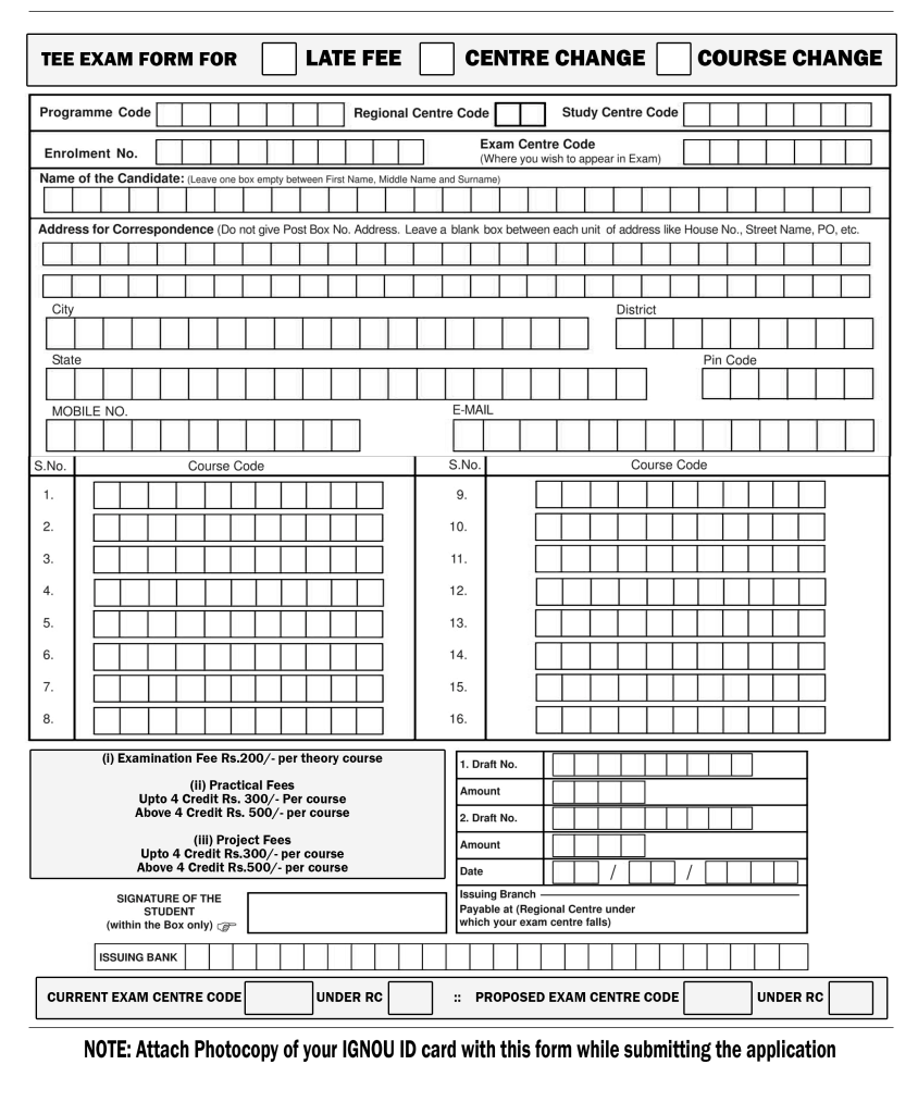 IGNOU Exam Form June 2026 Last Date Payment Status amp Fees