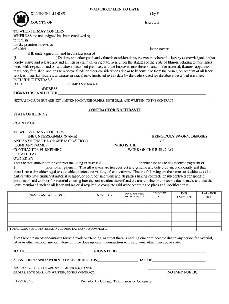 IL F1722 Form Fill Online Printable Fillable Blank PdfFiller