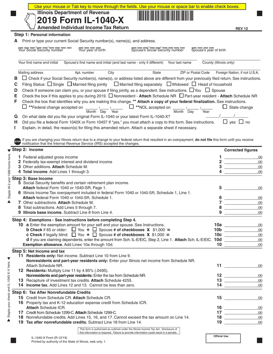 Il Form 1040 Printable