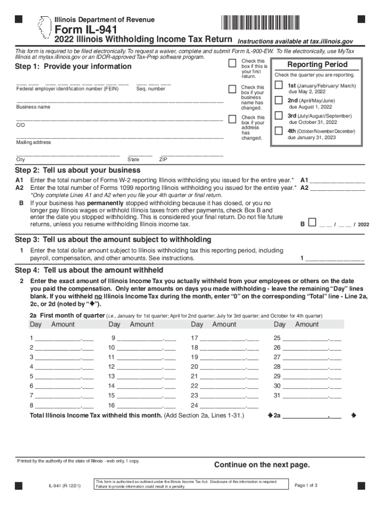 Illinois Income Tax Fill Out amp Sign Online DocHub
