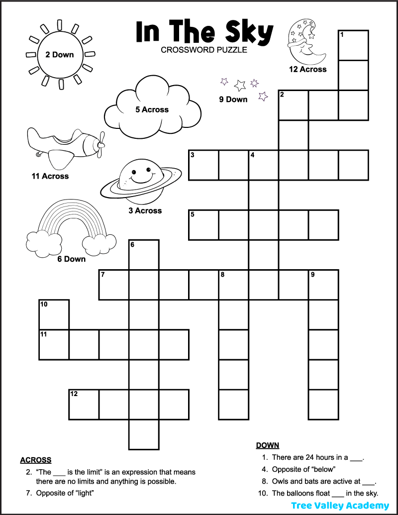 Printable Easy Crossword Puzzles With Answers