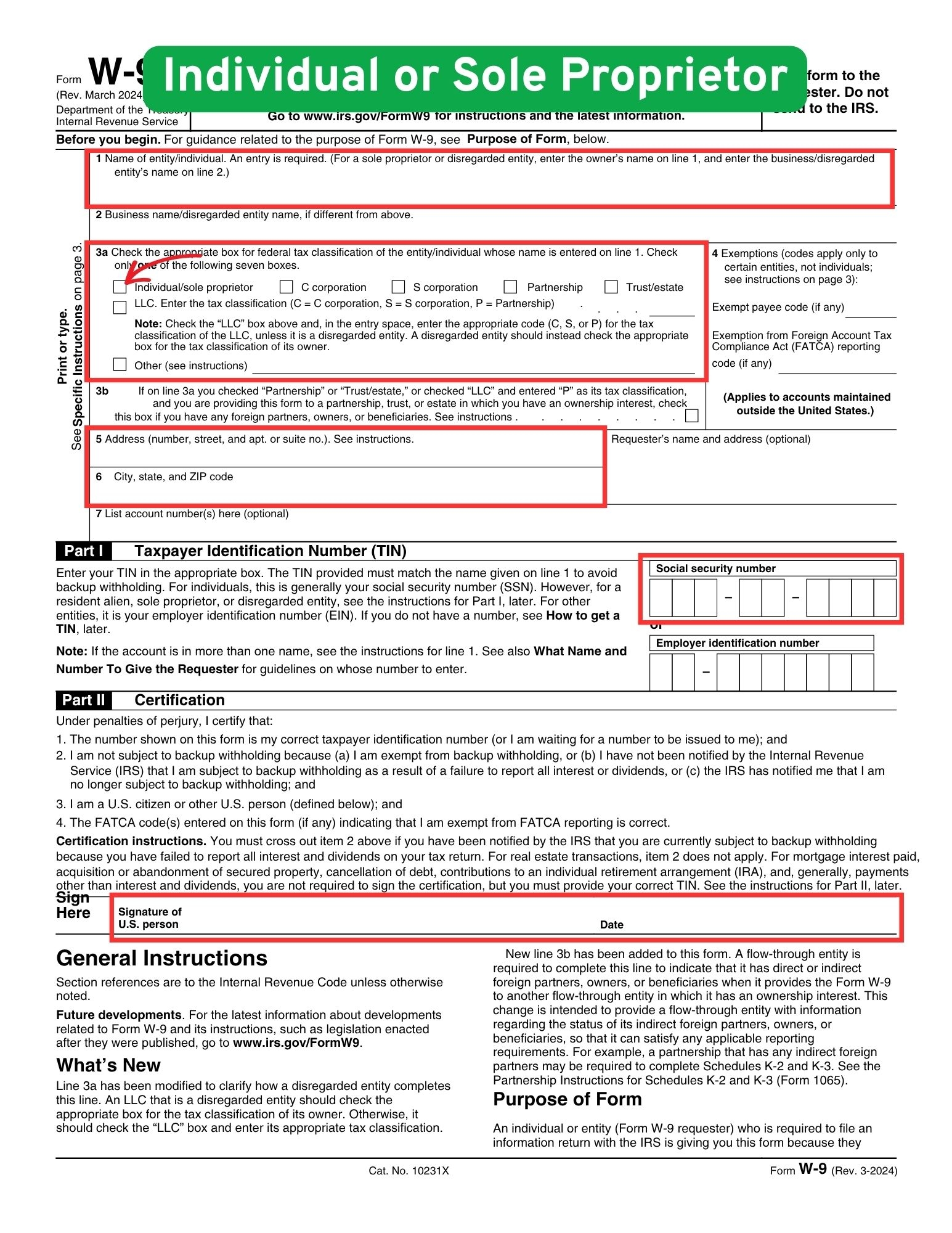 W9 Form How To Complete