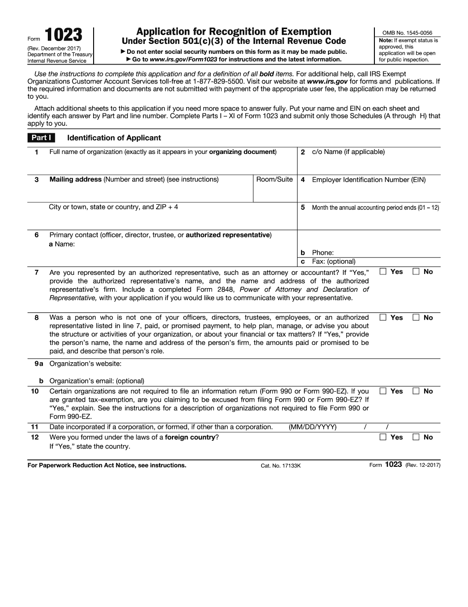 Irs Form 1023 Ez Application Online