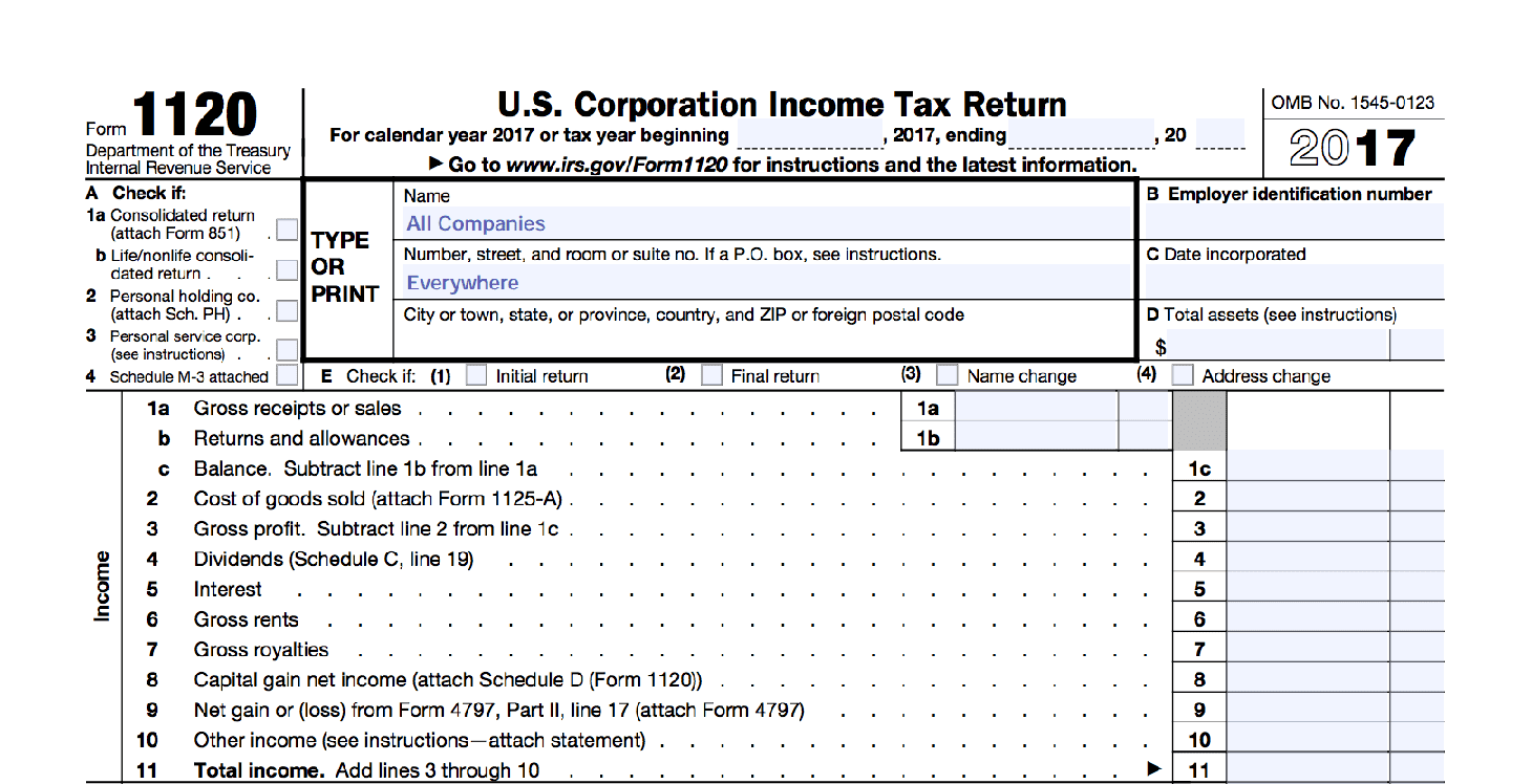 Tax Form 1120 H Instructions