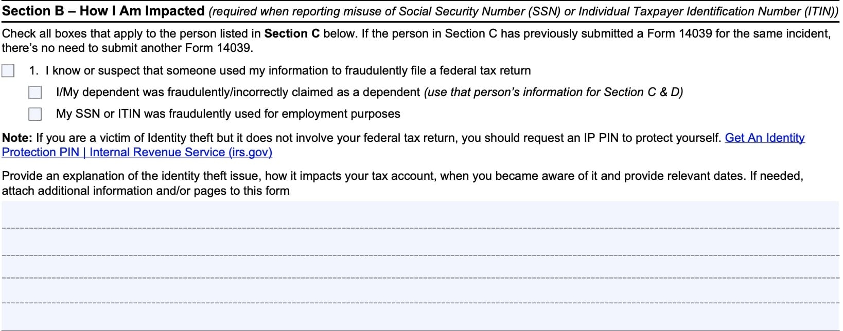 Irs Form 14039