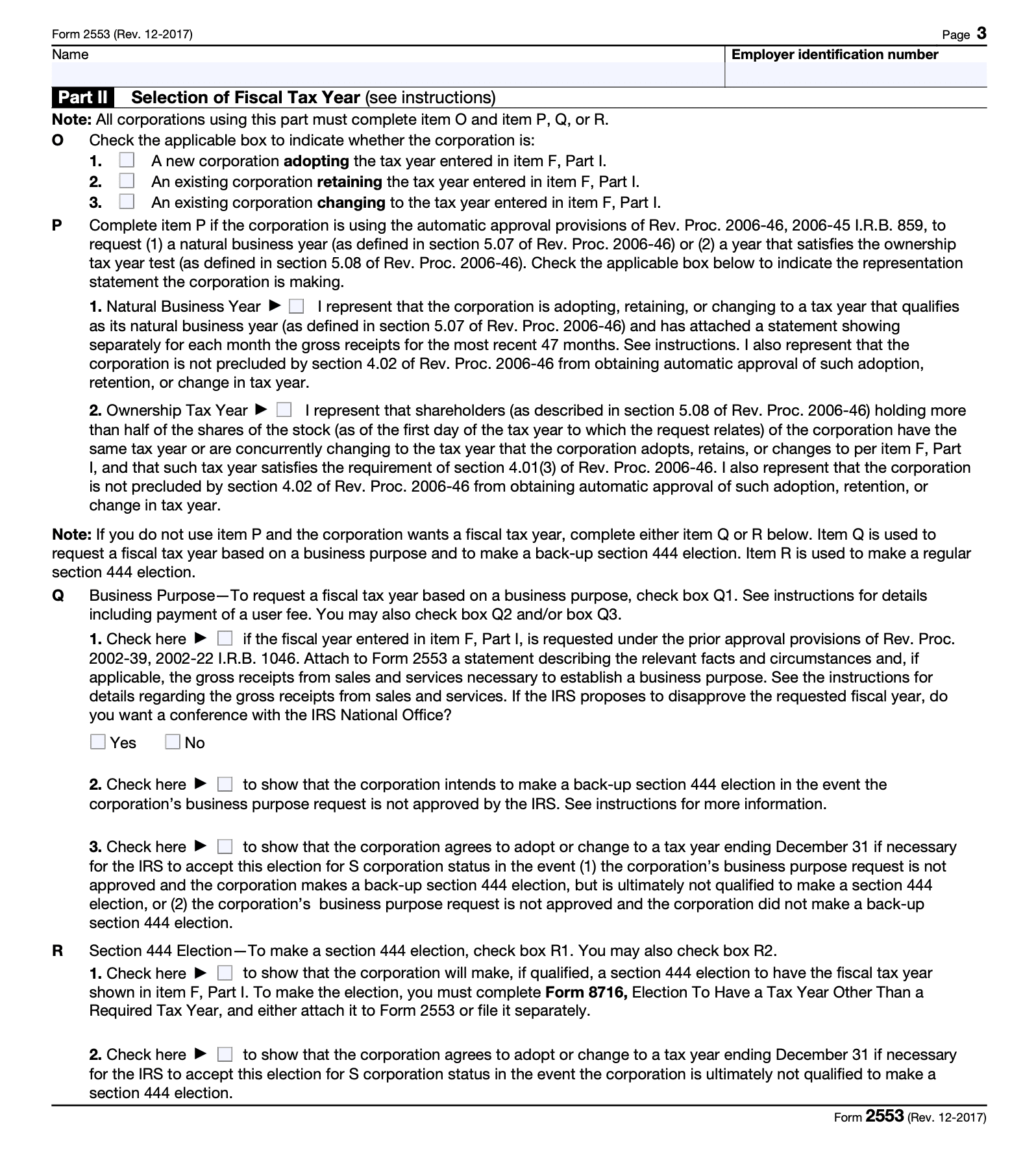Irs Form 2553 Mailing Address