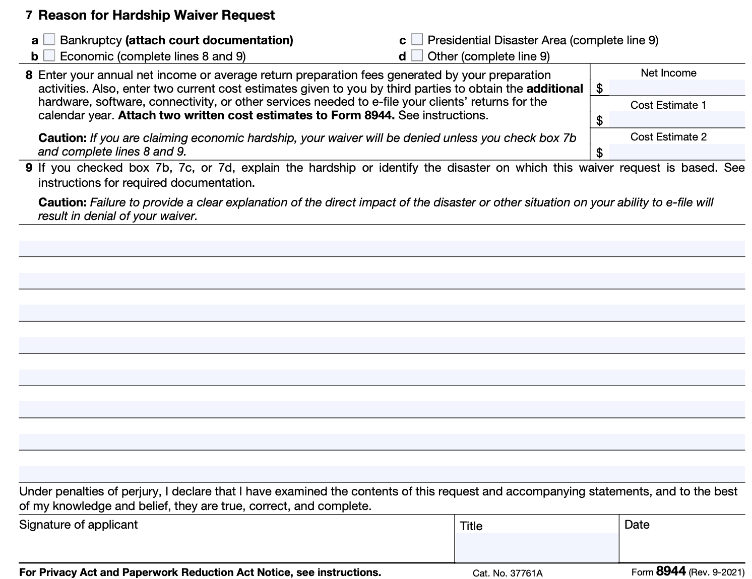 Irs Form Hardship