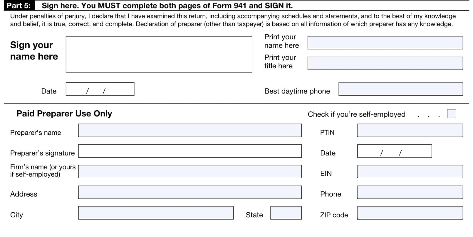 Irs Form 941 1st Q 2026