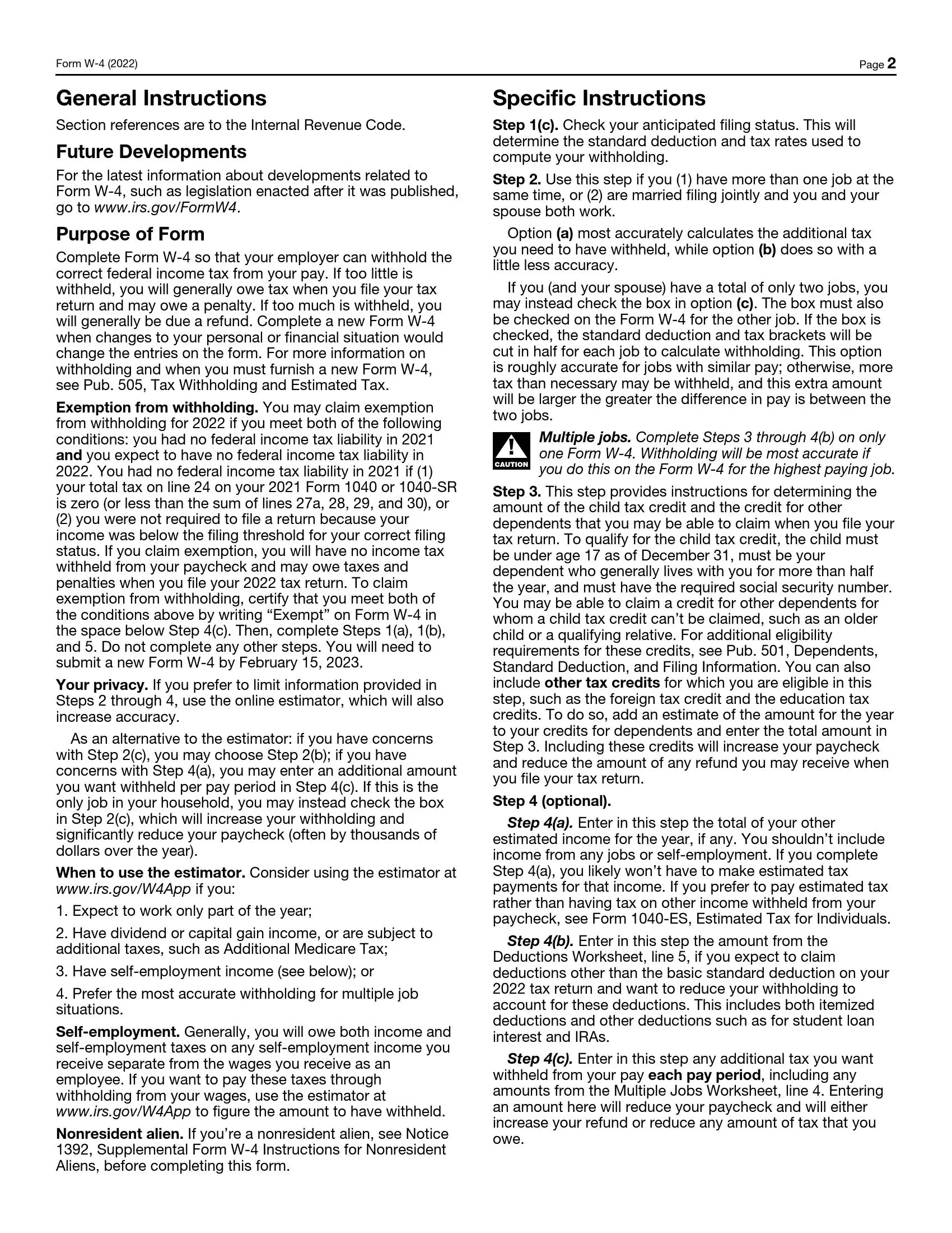 Printable Irs Form W-4v Social Security