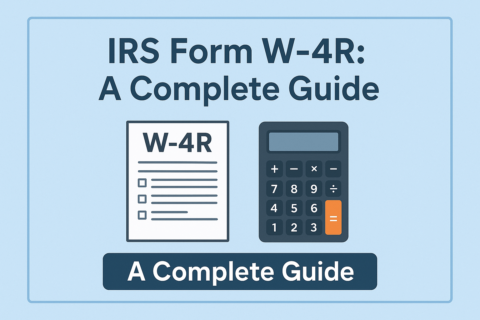 Irs Form W-4r For Nonperiodic Payments