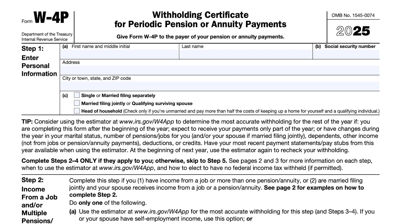 Irs Form W 4v Voluntary Withholding Request
