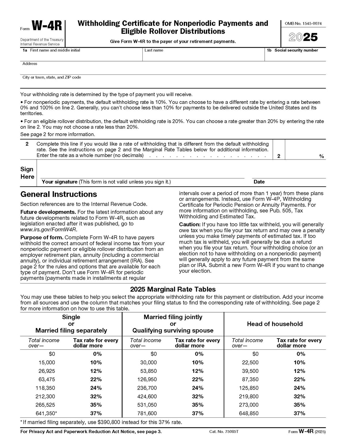 Form 2025 W-4