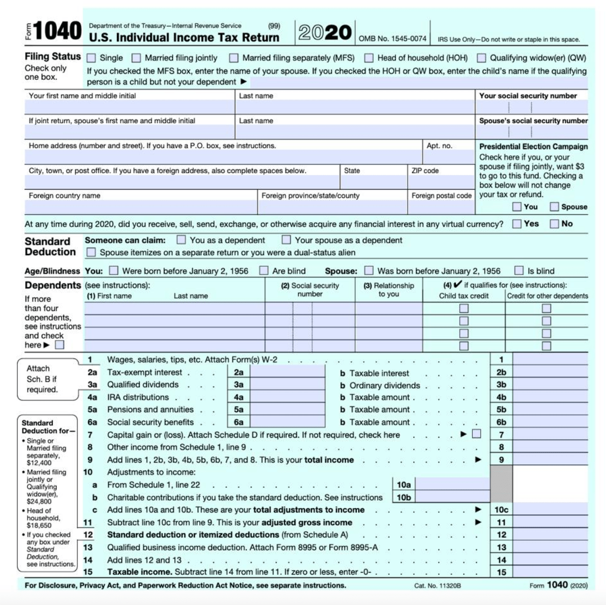 Schedule C Tax Form 2020 Pdf