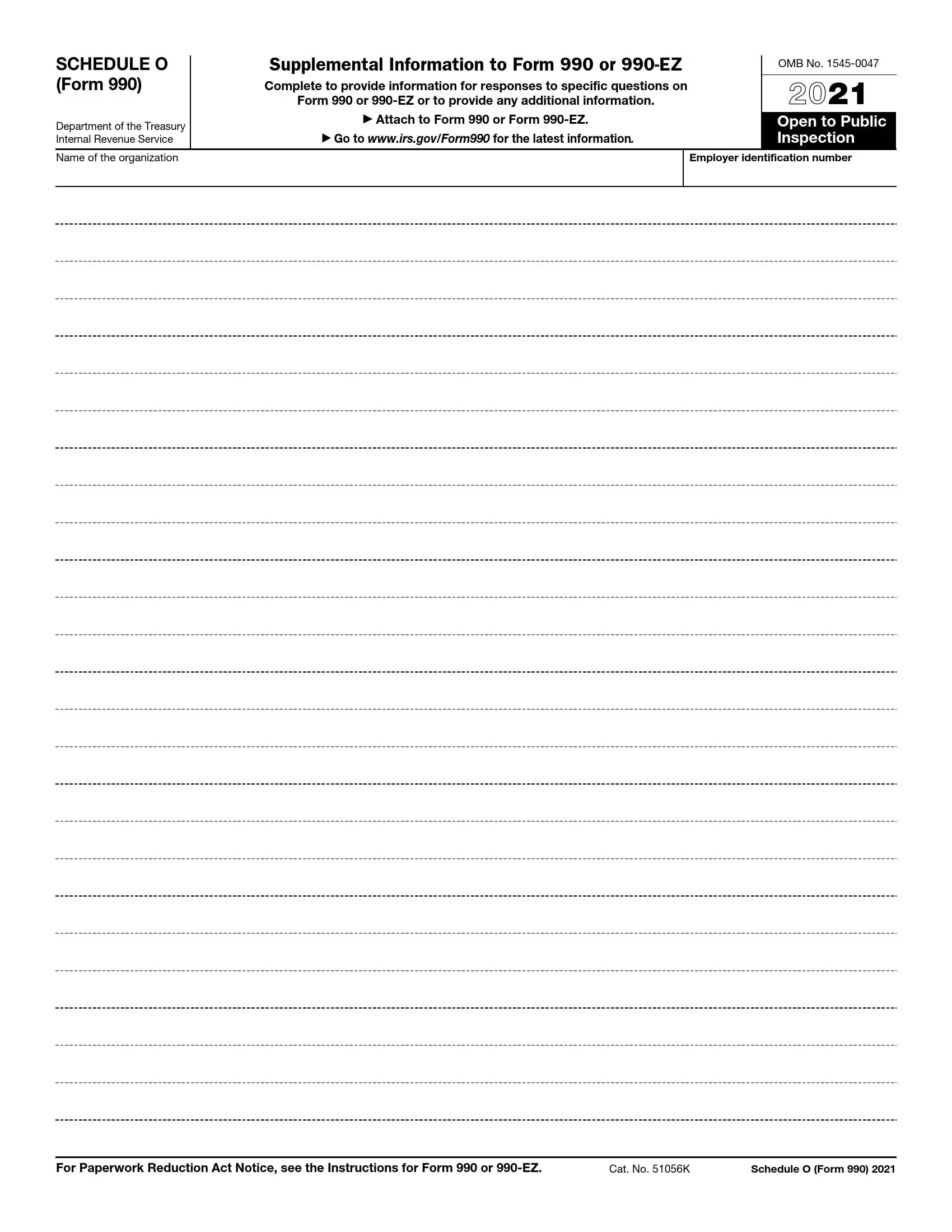 IRS Schedule O Form 990 Or 990 EZ Fill Out PDF Forms Online