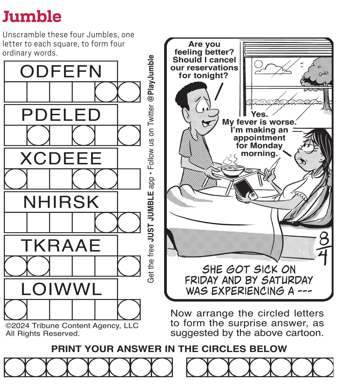 Jumble Puzzles Free Printable