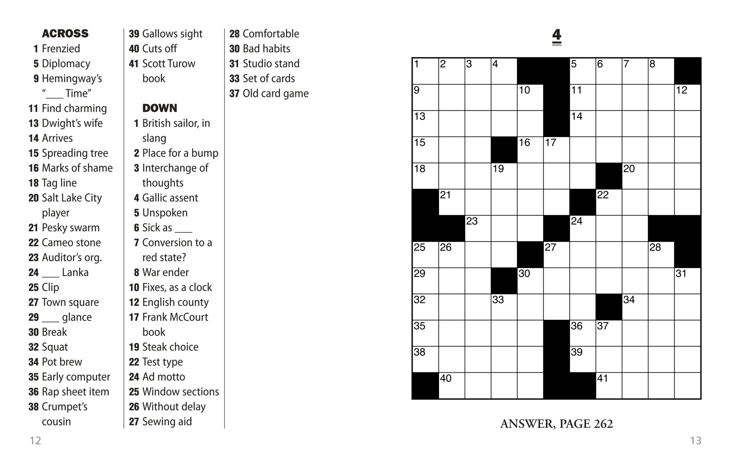 Crossword Thomas Joseph Printable