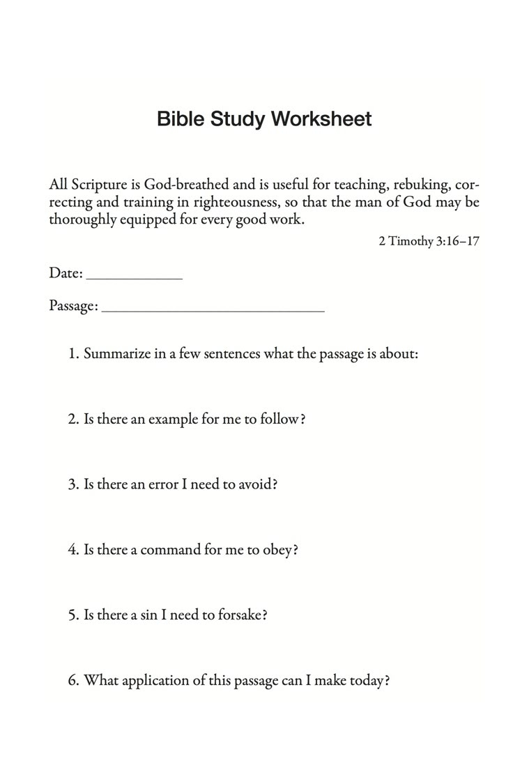 Free Bible Study Lessons Printable Worksheets