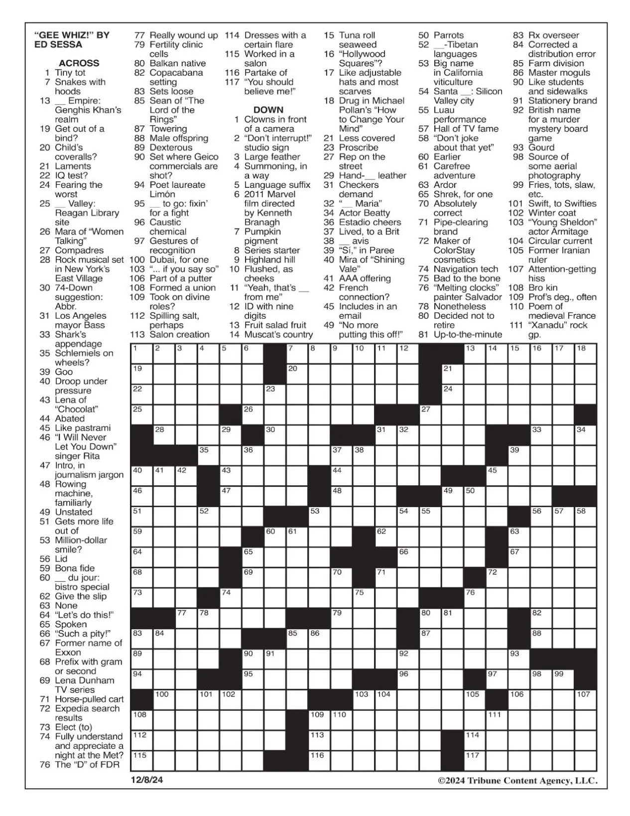 La Times Printable Crossword Puzzles Free