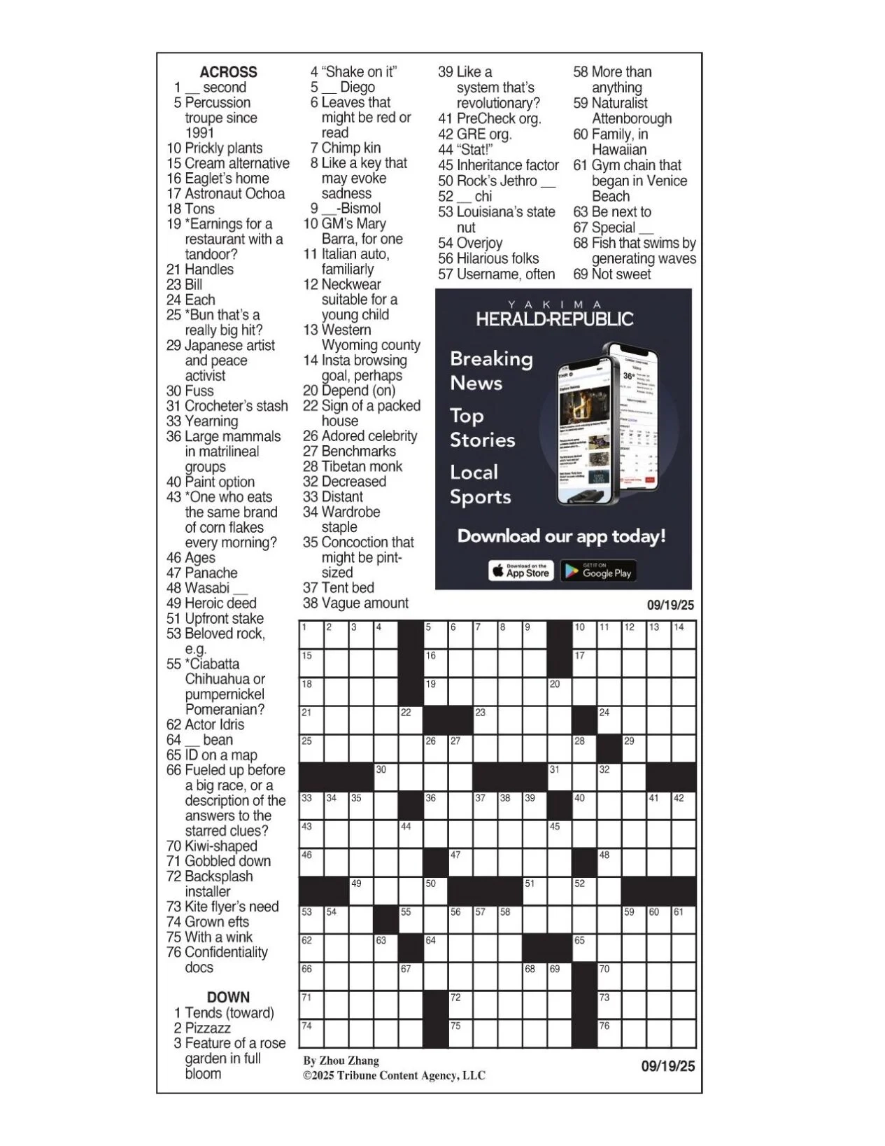 La Times Crossword Puzzles Printable Answers