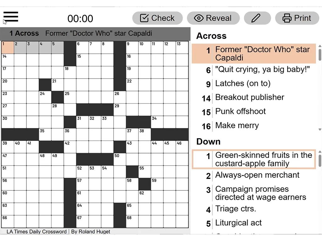 LA Times Daily Crossword Free Online On Arkadium
