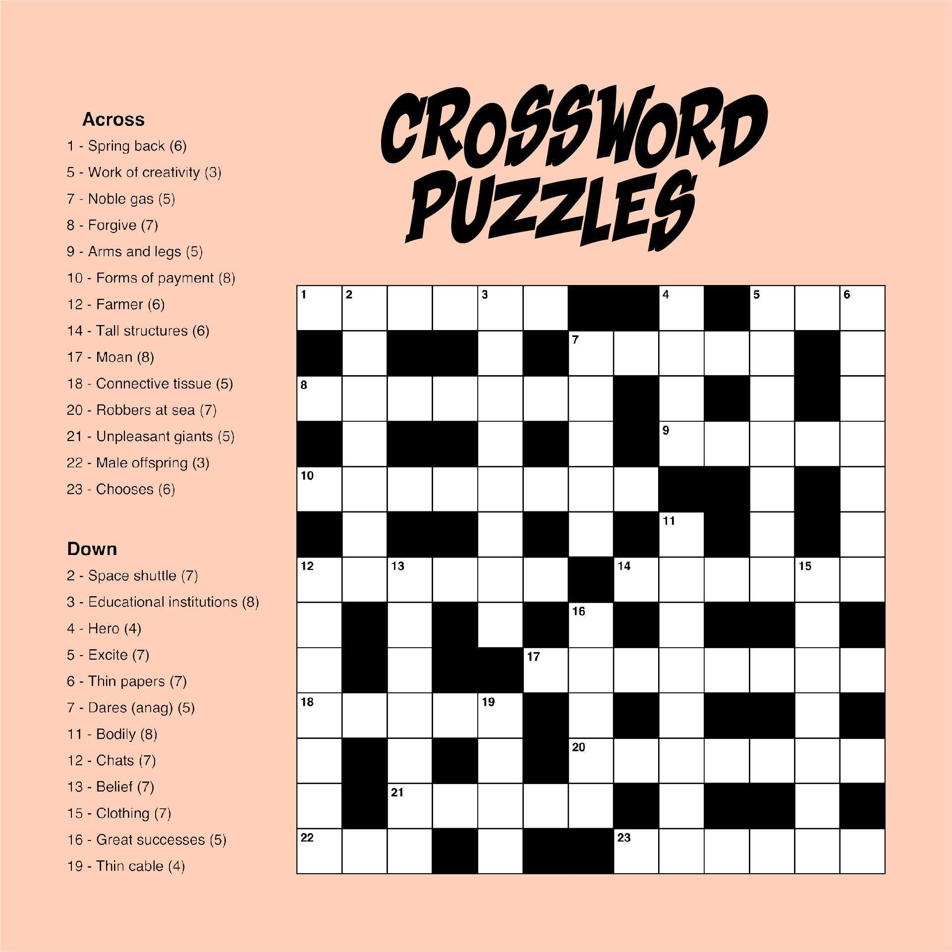 Difficult Crosswords Free Printable