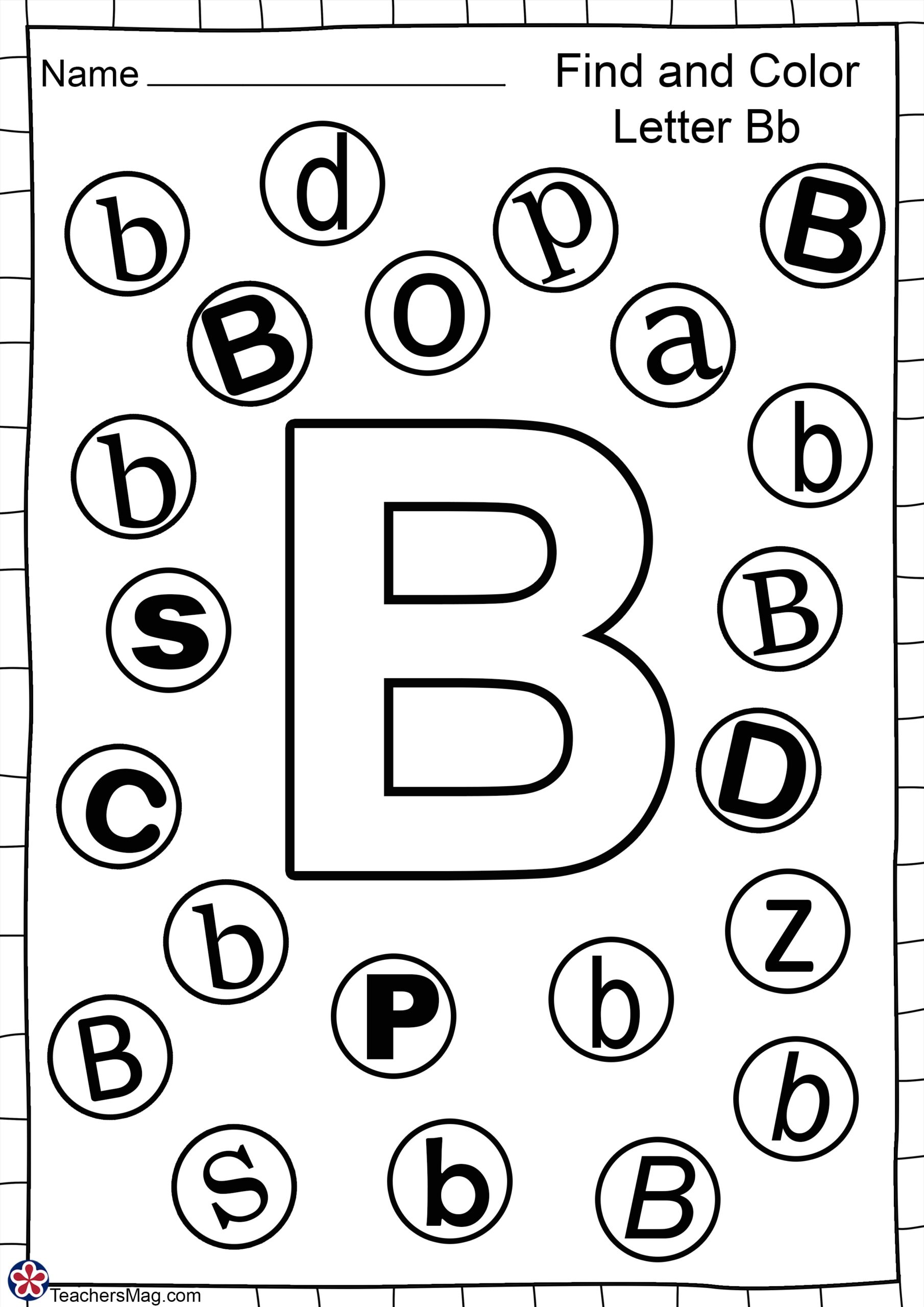 Printable Letter B Worksheets Preschool