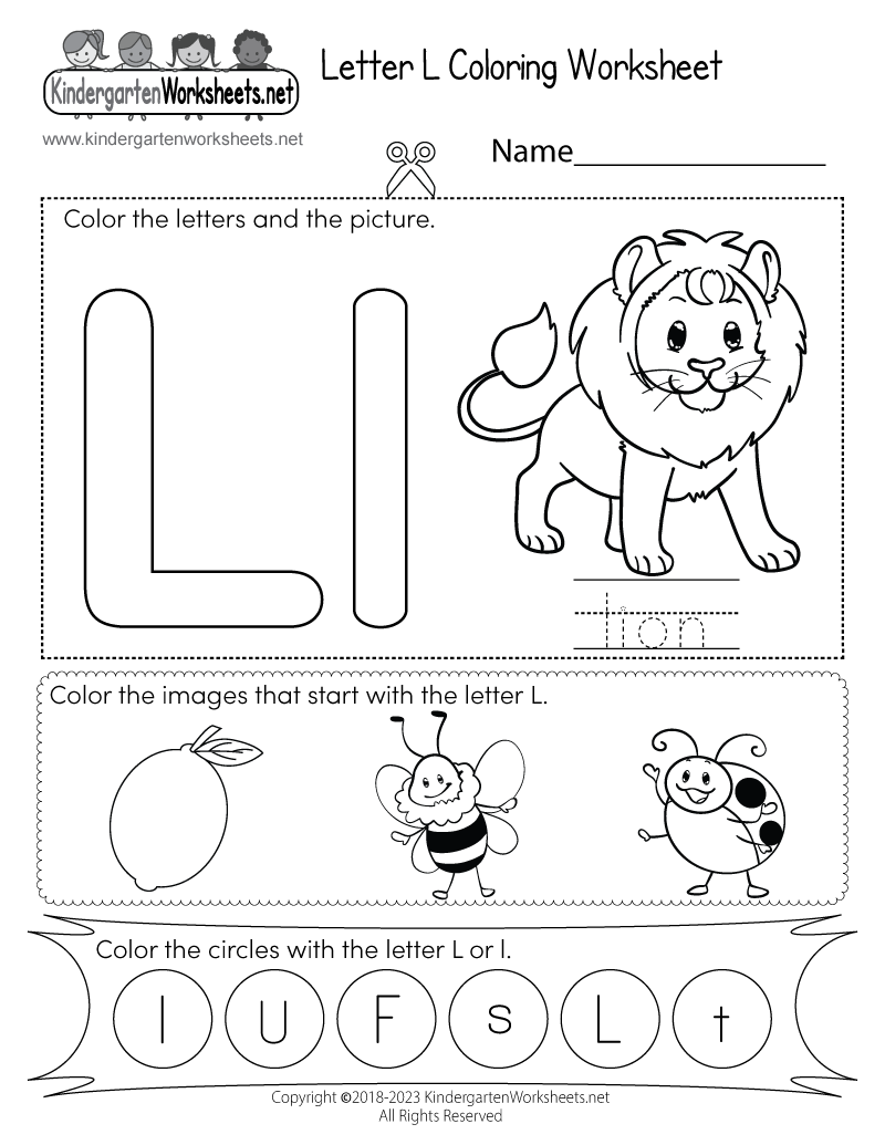 Letter L Coloring Worksheet Free Printable Digital amp PDF