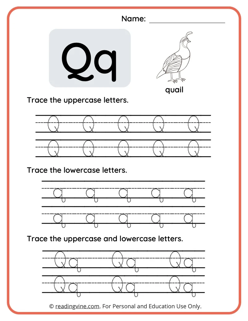 Letter Q Worksheets Free Printables