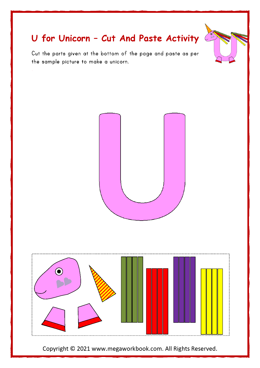 Letter U Craft Printable
