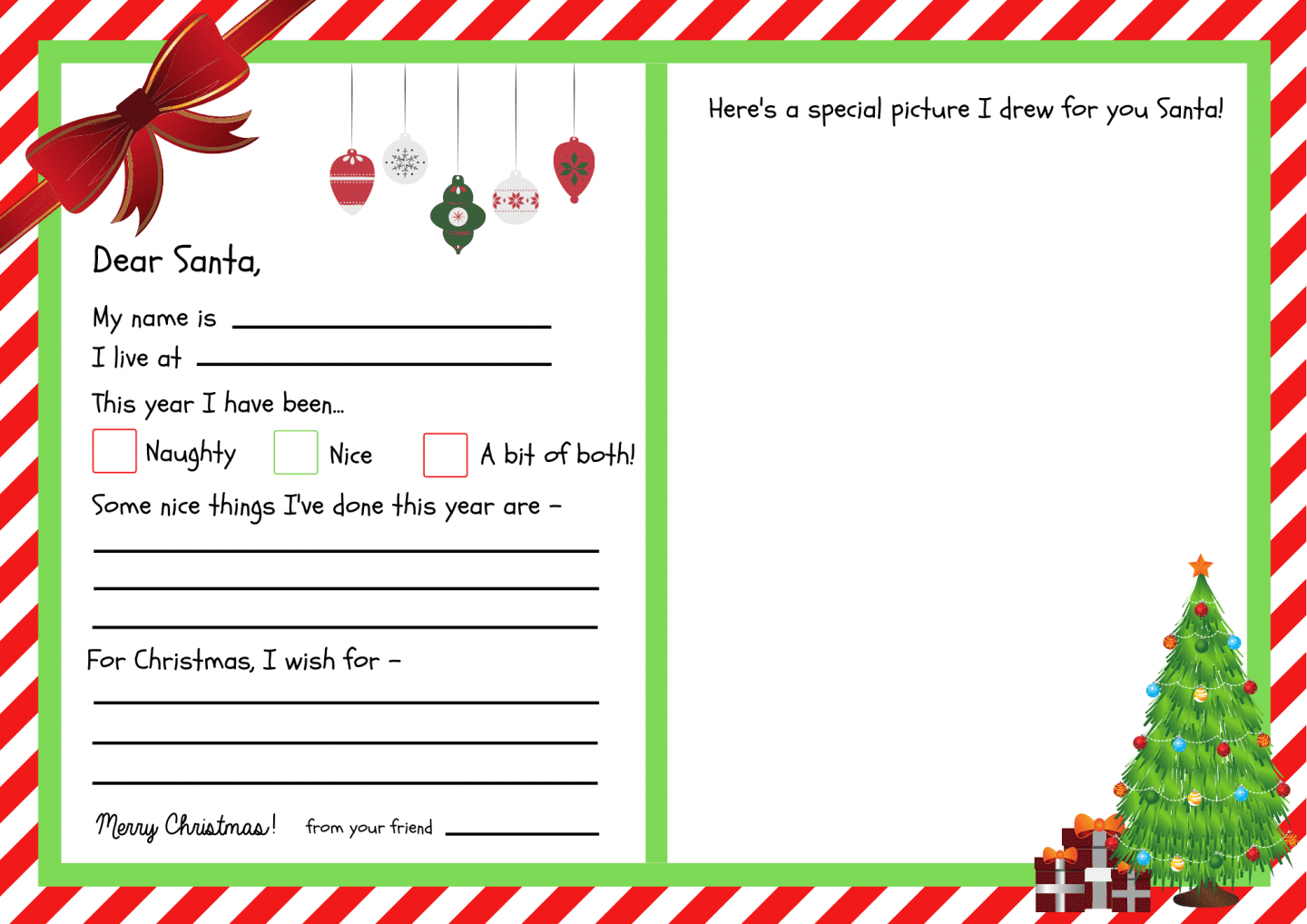 Christmas Letter Printable Templates