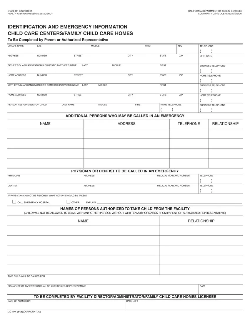 LIC 700 Form Fill Out Printable PDF Forms Online
