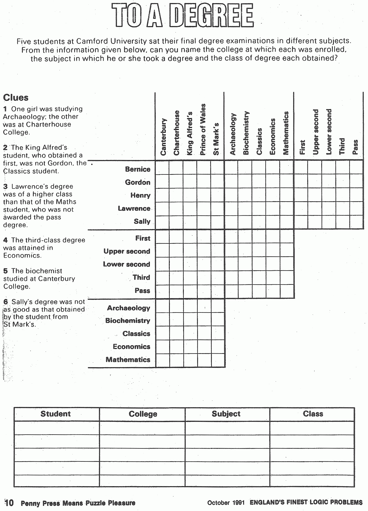 Logic Puzzle Printable Google Search Logic Problems Grid 