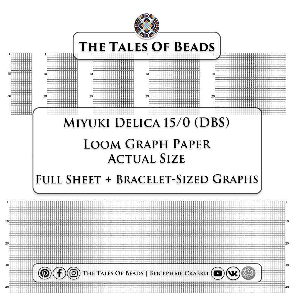 Free Printable Delica Seed Bead Graph Paper