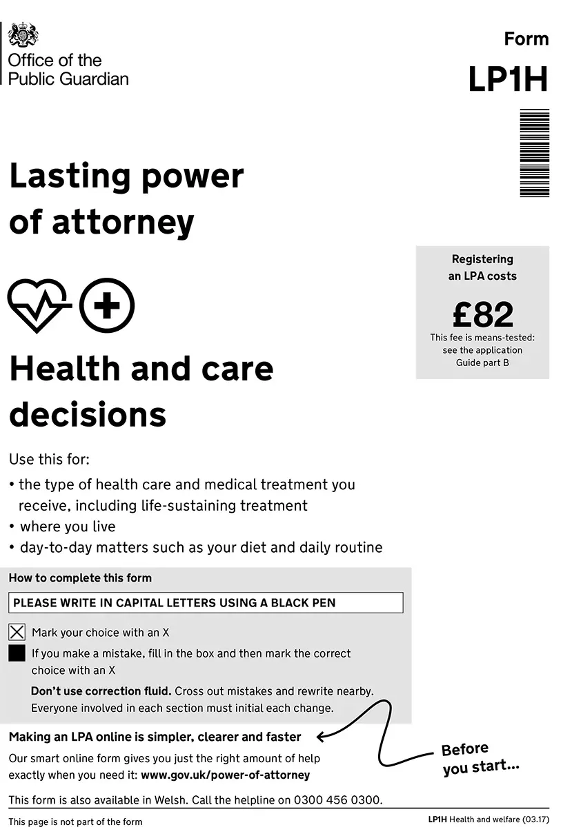 Printable Form For Power Of Attorney Uk