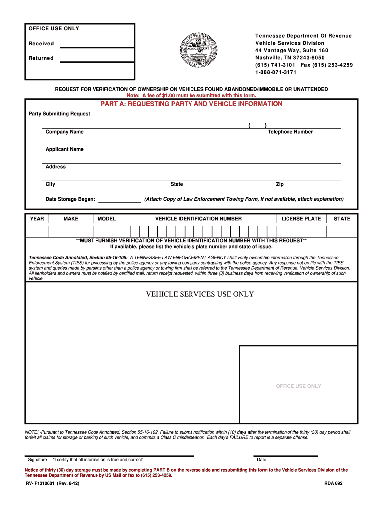 Printable Blank Car Title Template Texas