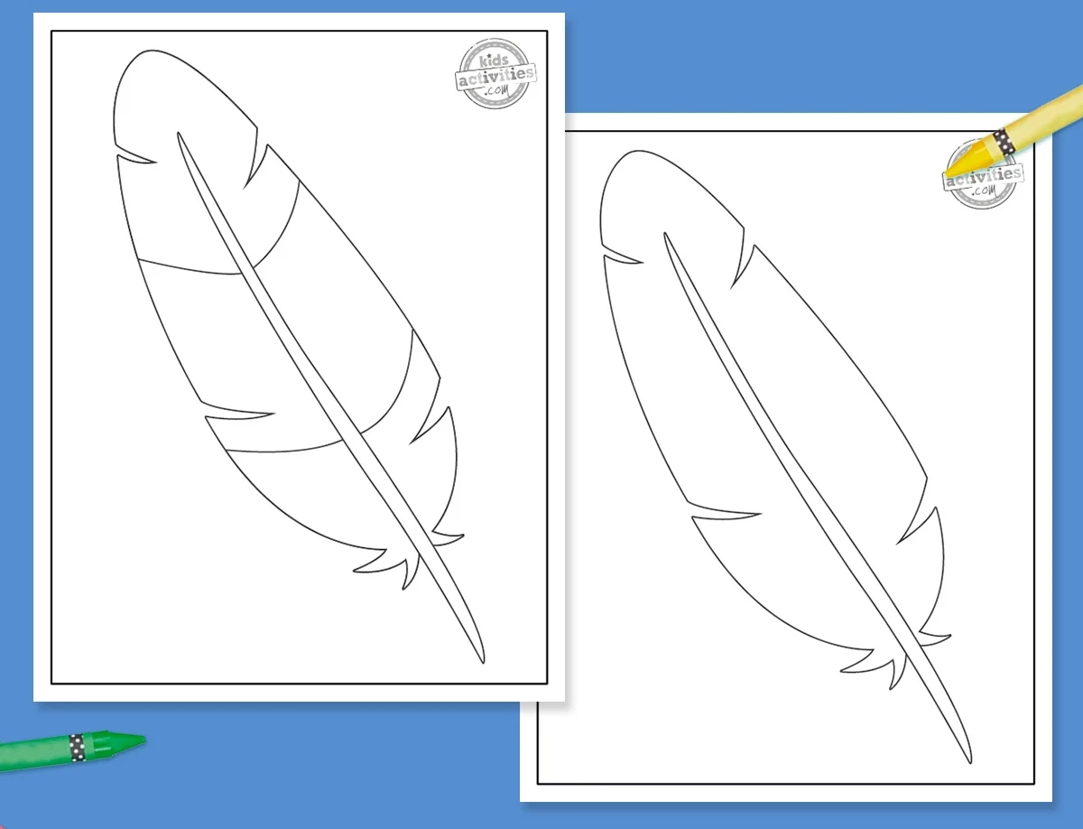 Printable Large Feather Template