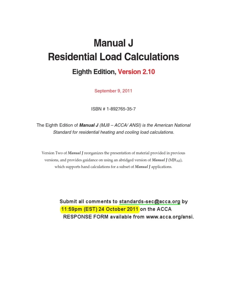 Manual J Form Pdf