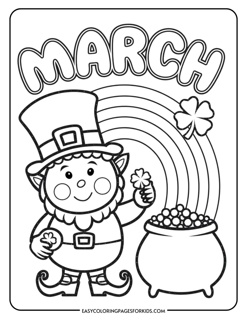 March Coloring Pages For Kids 6 Free PDF Printables Easy 