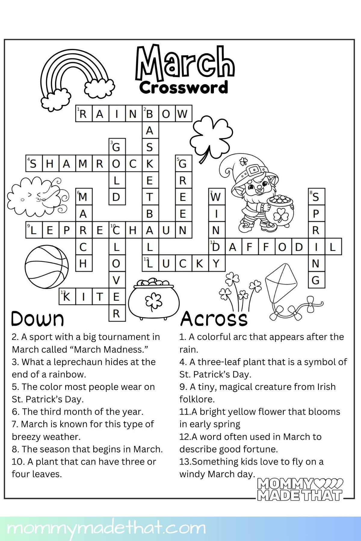 Free Crossword Puzzles Printable With Answers