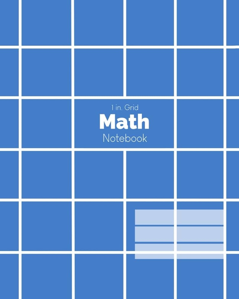 Math Graph Notebook Blue Grid 1 Inch Large Graph Paper For Primary Mathematics By Well Done Print Co Print Co Well Done Amazon au Books