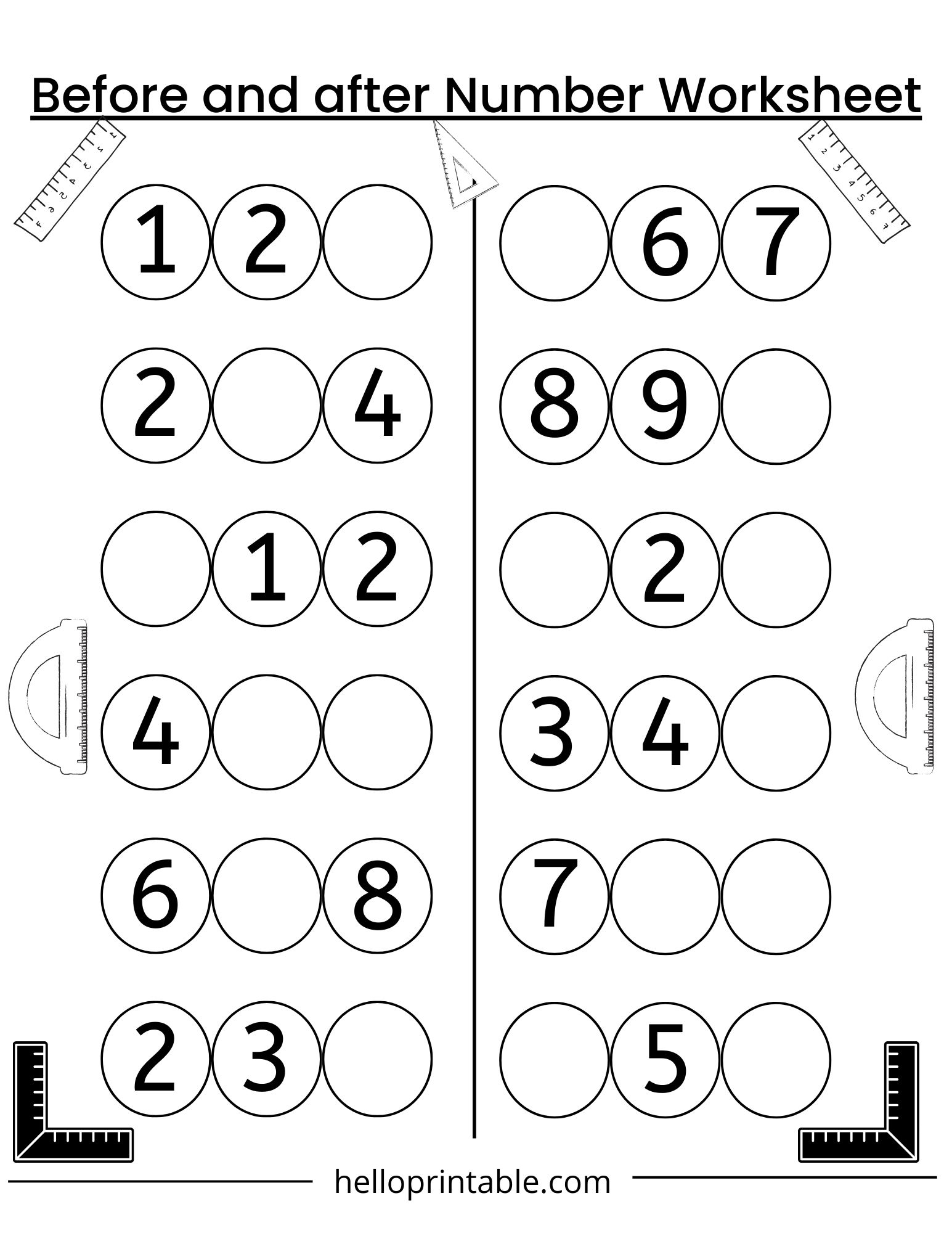 Free Printable Pre K Math Worksheets
