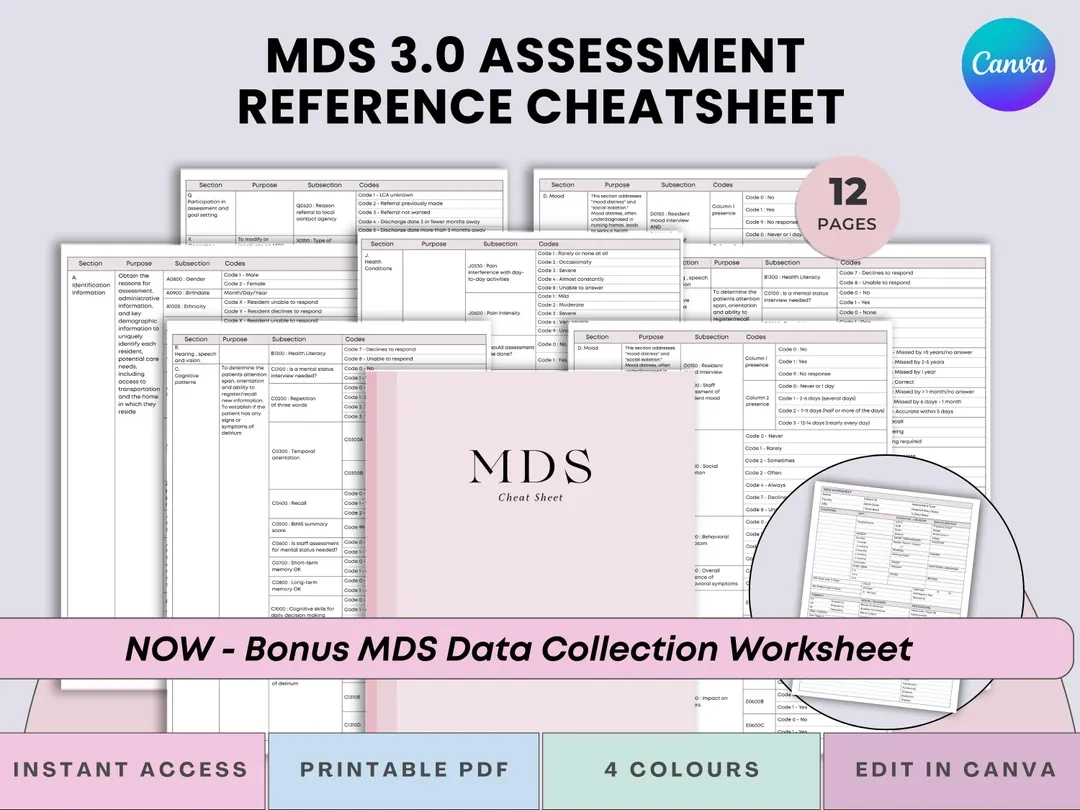 Mds Section A Printable