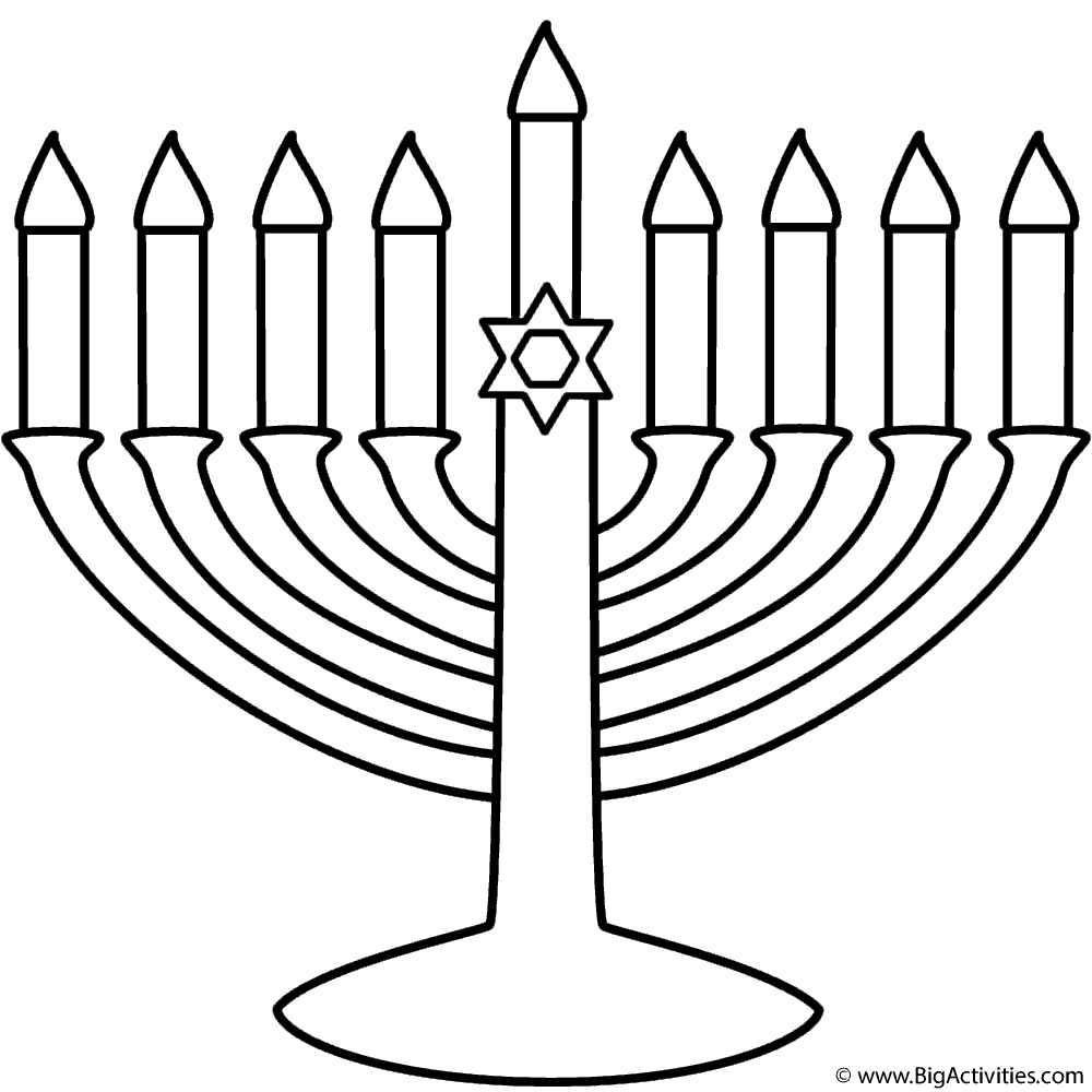 Free Printable Menorah Template