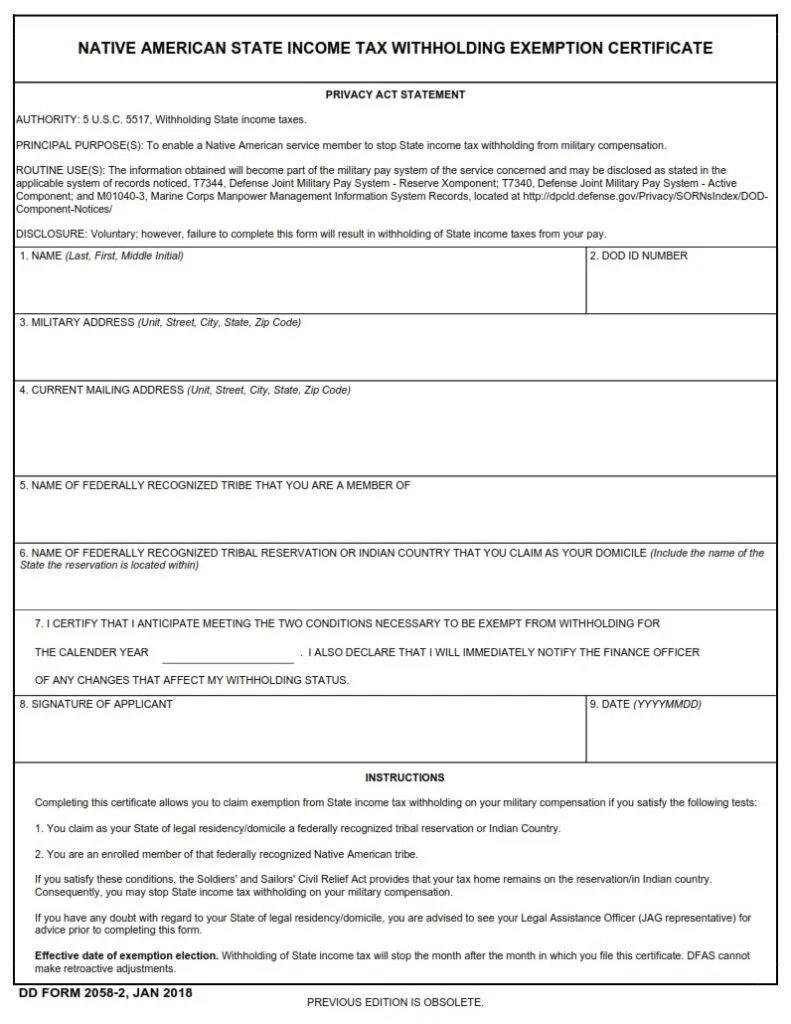 Dd Form 2058 Army